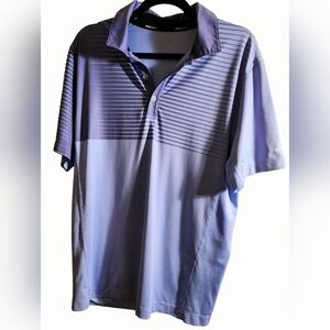 Nike Purple Striped Polo Shirt